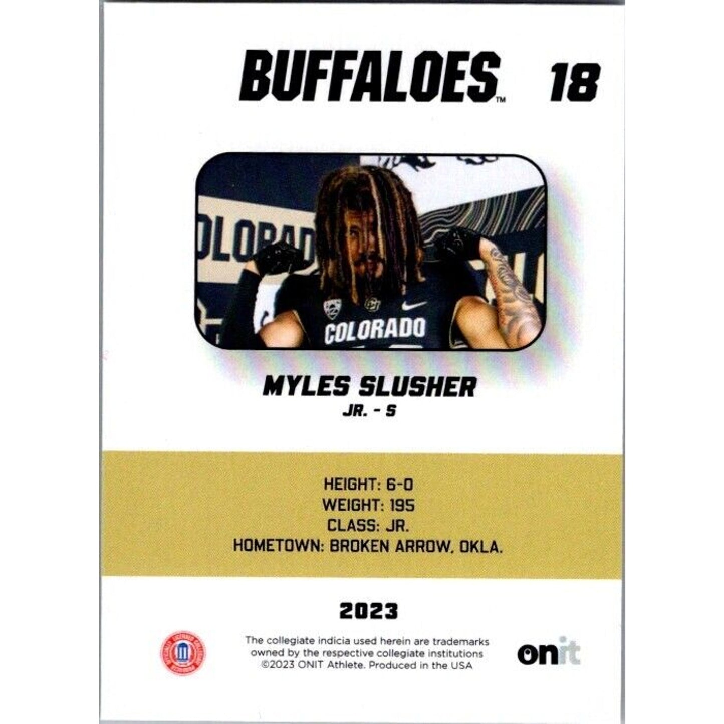 2023 Onit Football Myles Slusher Colorado Buffaloes