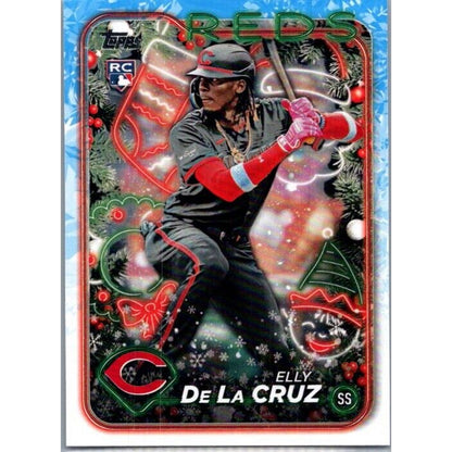 2024 Topps Holiday #H102 Elly De La Cruz Cincinnati Reds Rookie RC