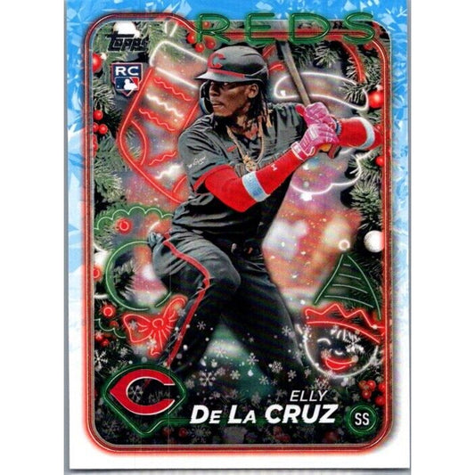 2024 Topps Holiday #H102 Elly De La Cruz Cincinnati Reds Rookie RC