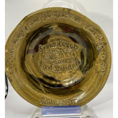 Pottery Pitcher and Bowl Sevier County Food Ministries signed 2017 Gatlinburg