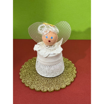 Handmade Christmas Angel Ornament 3"