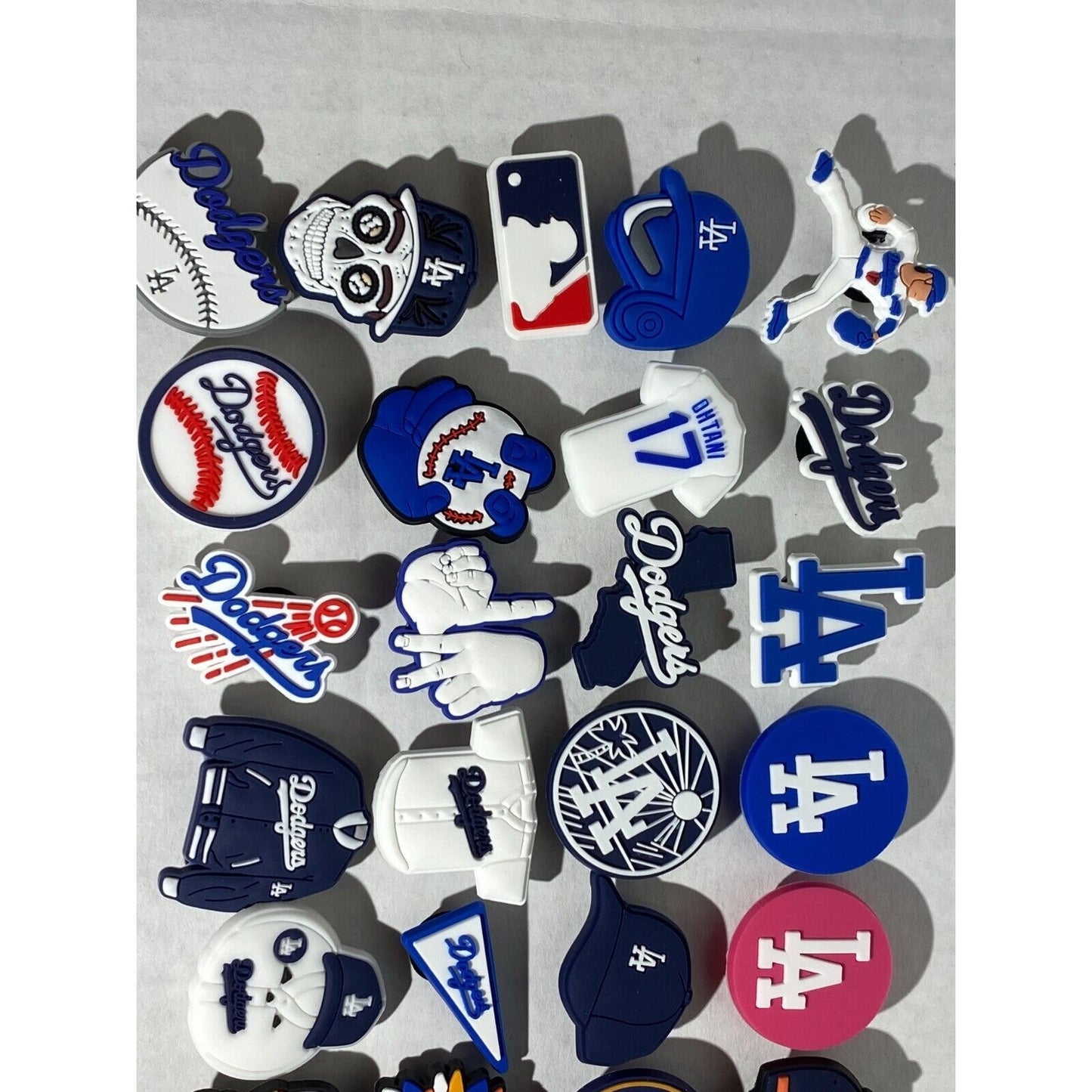 Los Angeles Dodgers Shoe Charms lot of 21