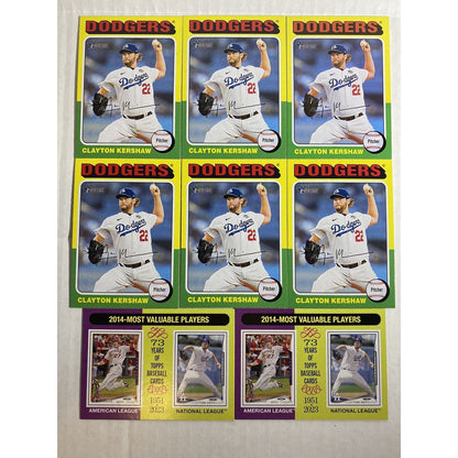 2024 Heritage Clayton Kershaw (8 card lot) Los Angeles Dodgers