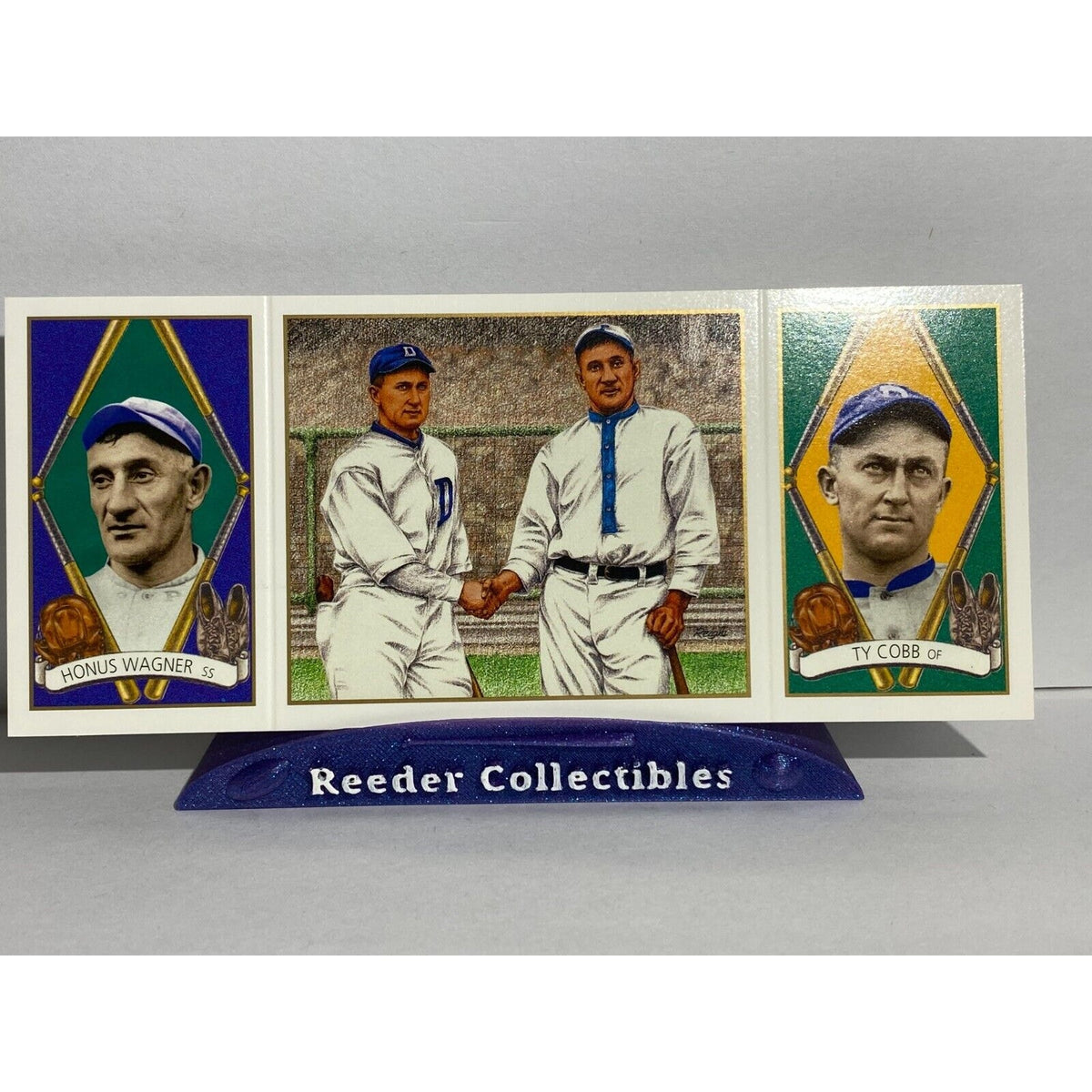 Ty Cobb Honus Wagner 1993 Upper Deck Tri Fold Pittsburgh Pirates Detroit Tigers