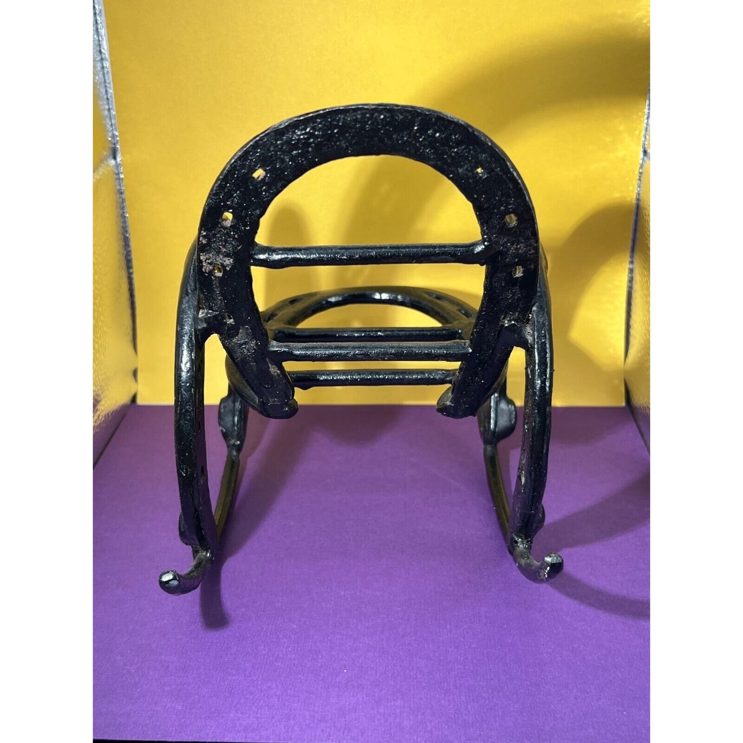 Horseshoe Rocking Chair Welded Painted Black