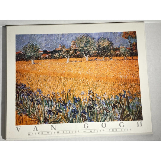 Van Gogh Arles with Irises Wooden Plaque Wall Modern Decor 8x11