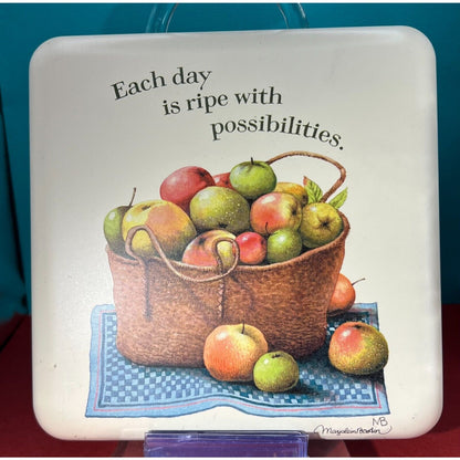 Hallmark Marjolei Bastin Natures Sketchbook Apple Metal Wall Plaque 6" x 6"