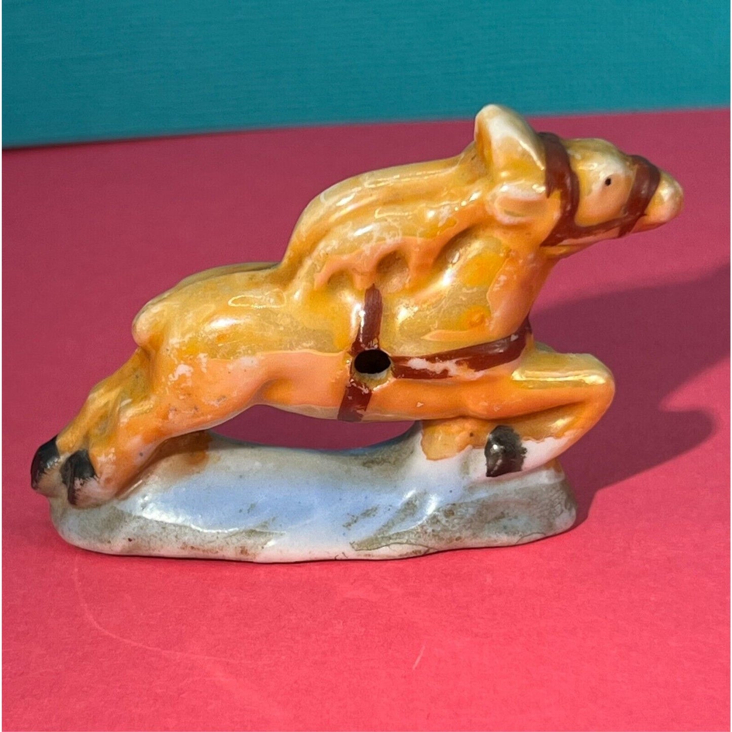 Lusterware Vintage Small Horse Figurine Statues Sculpture Made In Japan