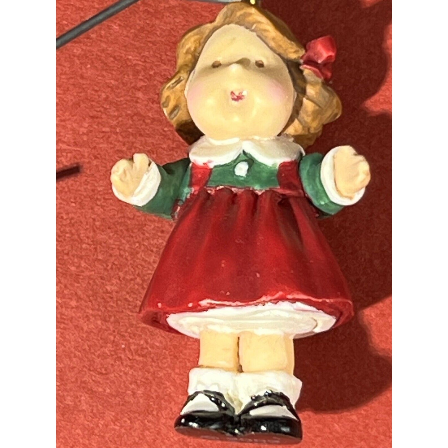 Hallmark Ornaments 2003 Girl in Red Dress 1 inch