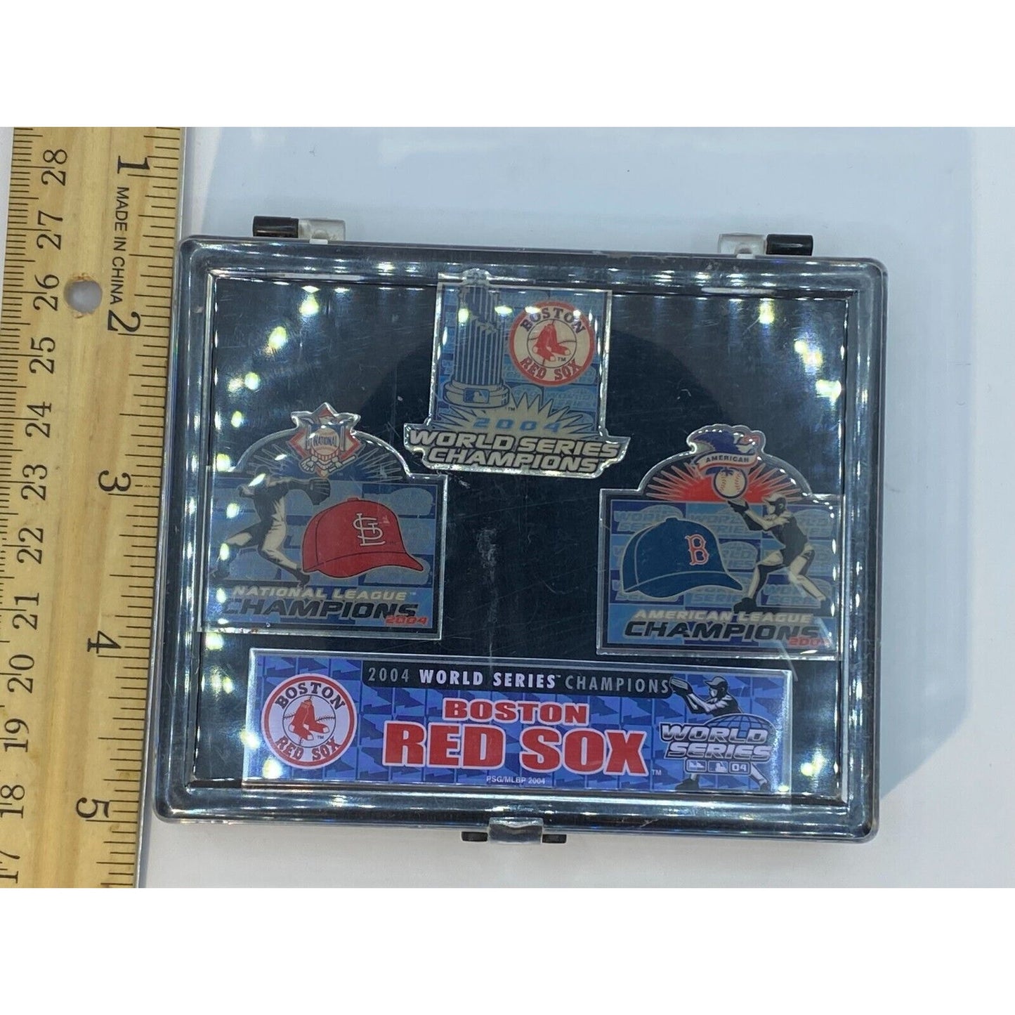 Red Sox 2004 World Series Champions Pin Set Boston champs 4 Pins