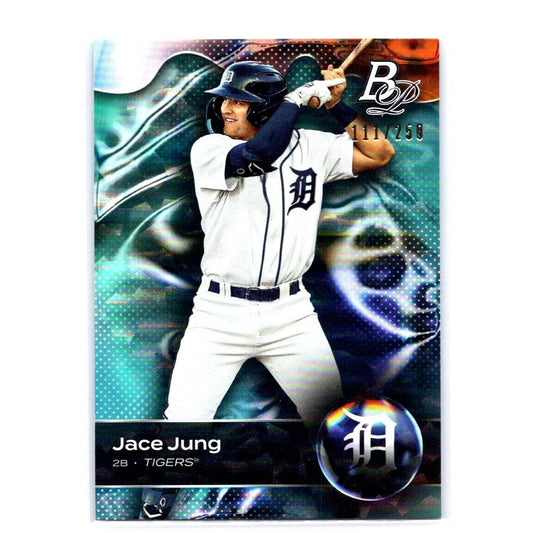 2023 Bowman Platinum #TOP-6 Jace Jung Top Prospects Aqua Ice Foil #/250