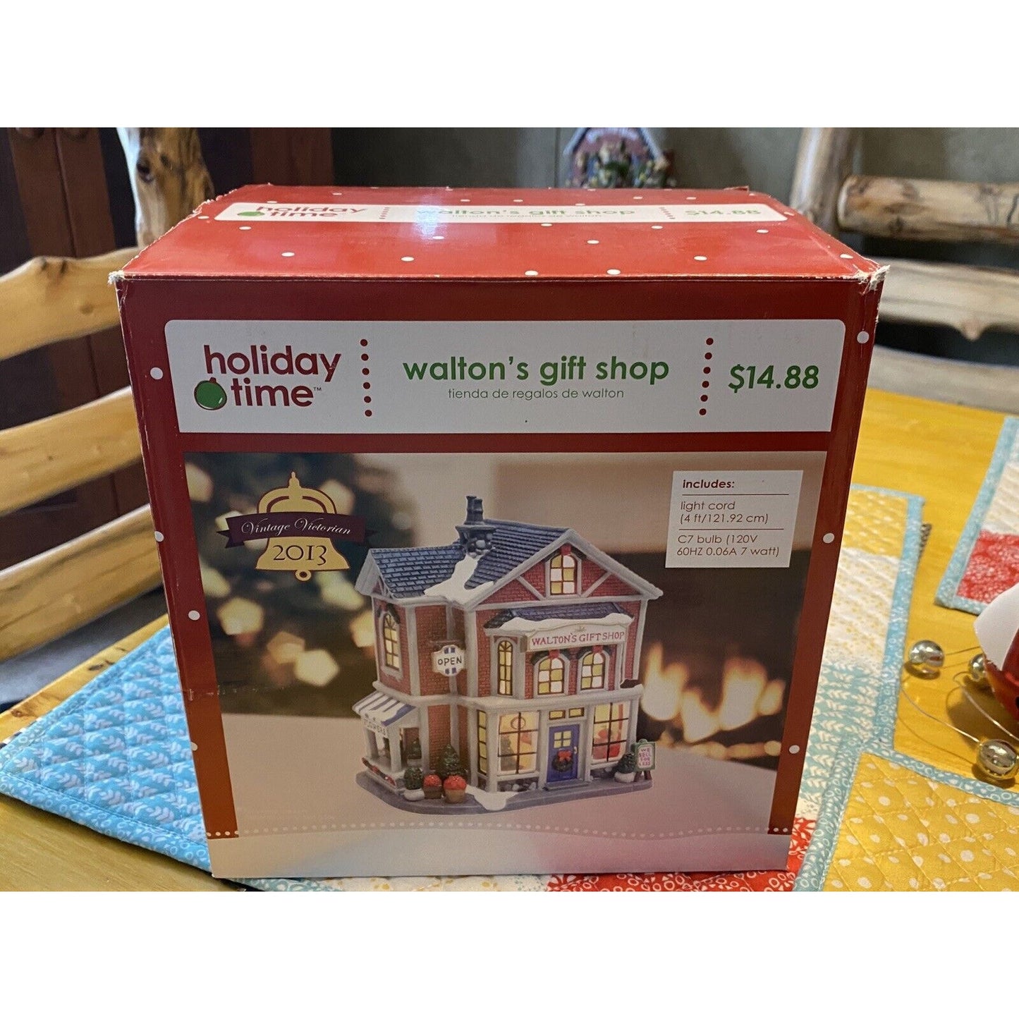 2013 Holiday Time Walton's Gift Shop WORKS with Original Box See Video