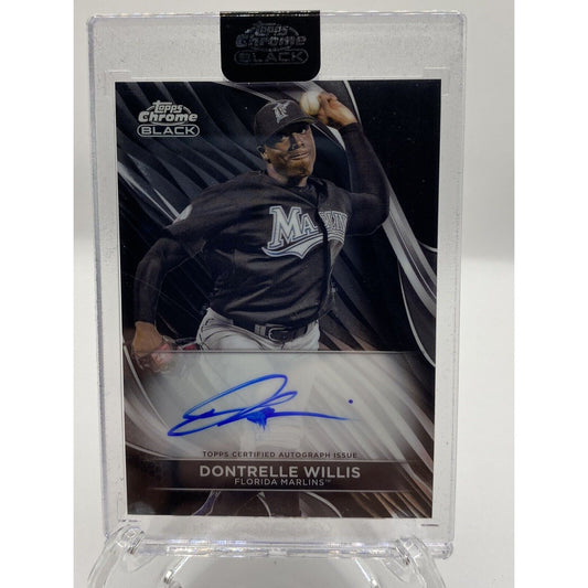 2024 Topps Chrome Black Dontrelle Willis Florida Marlins On Card Auto