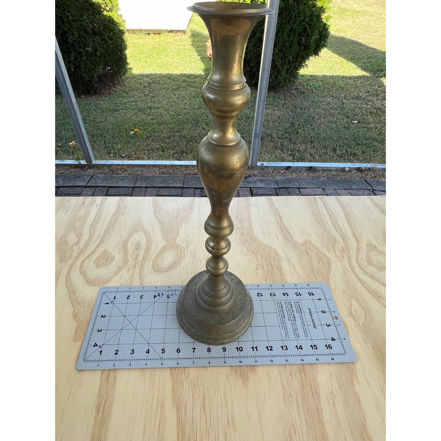 Vintage 18" brass candle holder candlestick