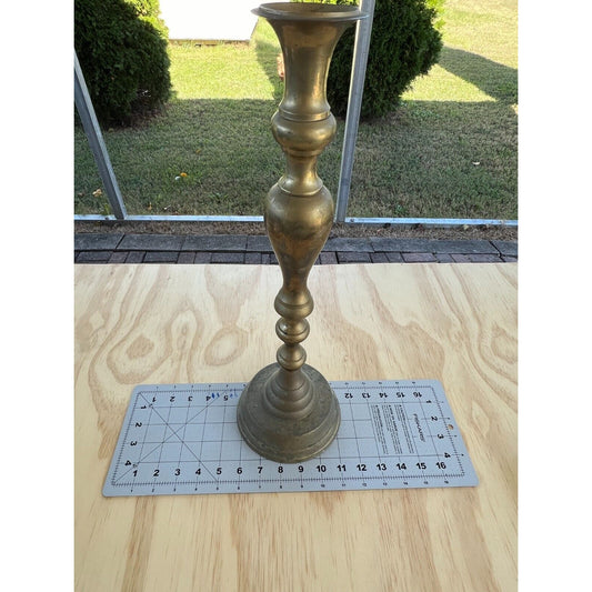 Vintage 18" brass candle holder candlestick