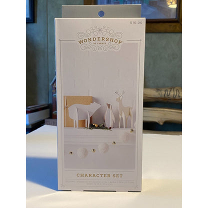 Wood Character Set WonderShop Penquin Bear Deer Never Opened NIB Christmas Decor