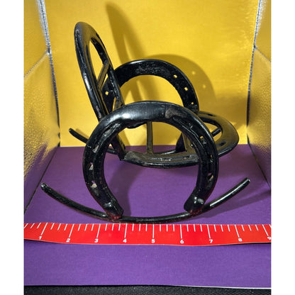 Horseshoe Rocking Chair Welded Painted Black