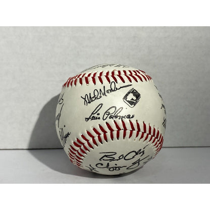 1990s - 2000s Atlanta Braves Team Facsimile Autograph Stamp Baseball Ball