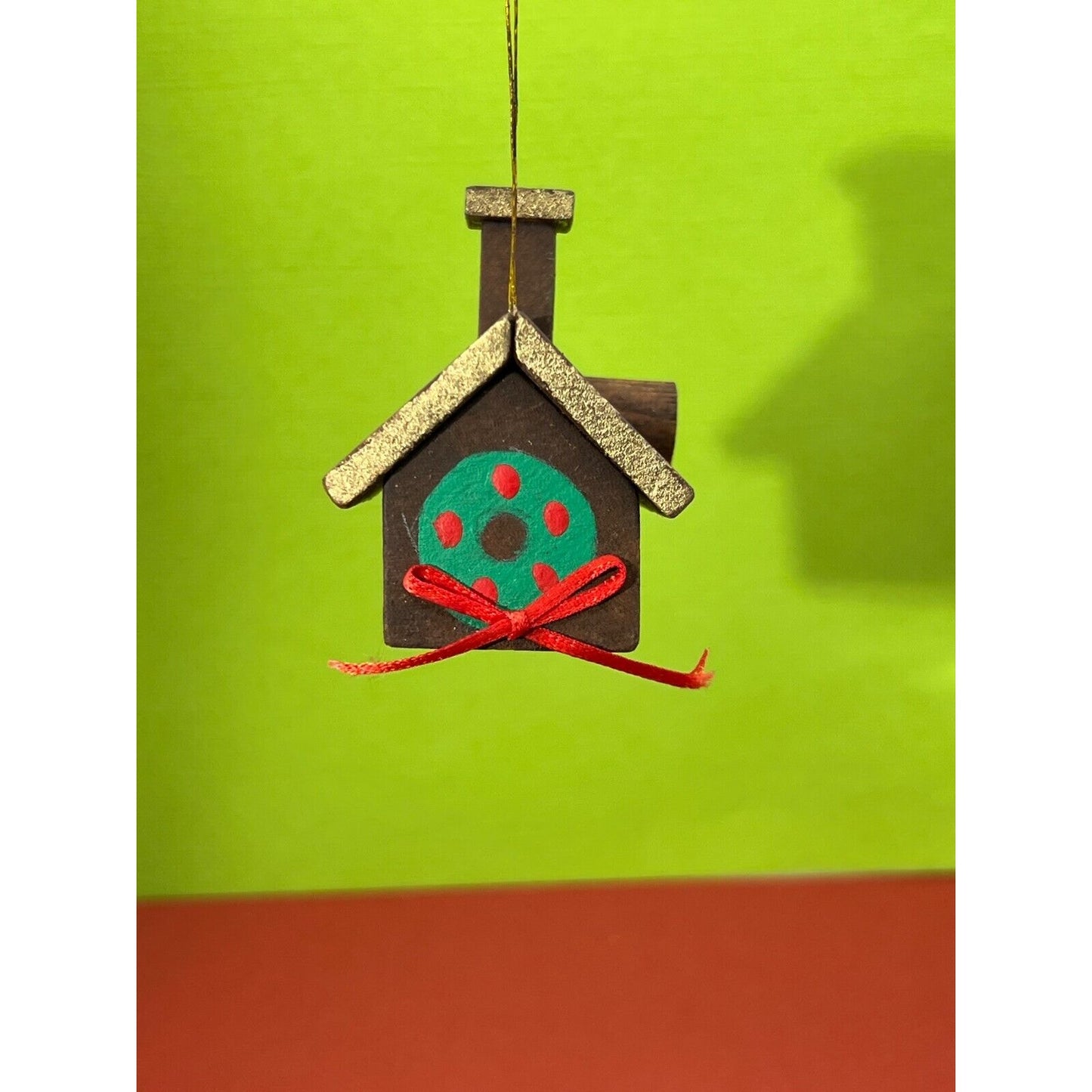 Wooden Countryside Cabin Christmas Ornament