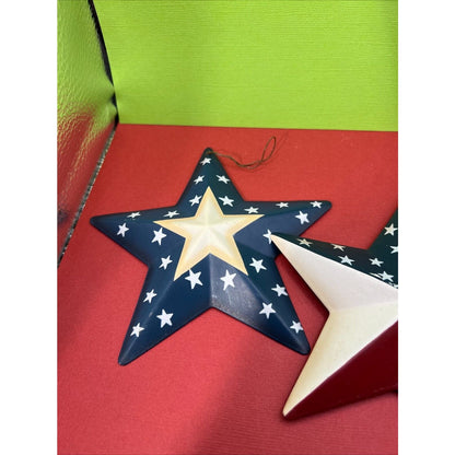 Americana Metal Bell and 2 Metal Stars