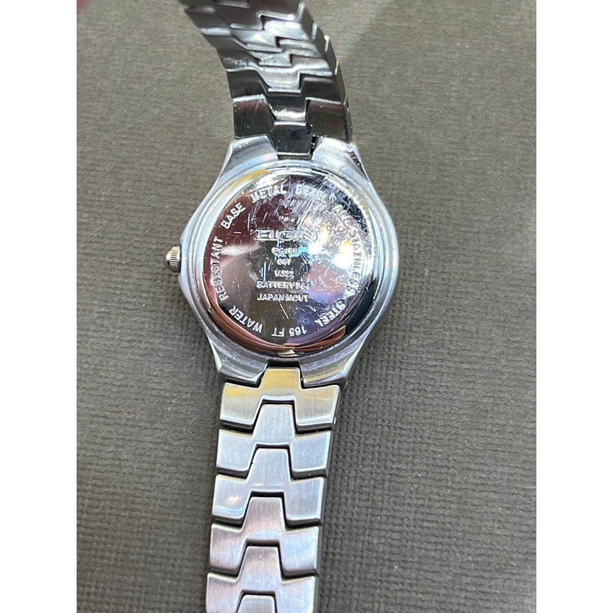 Elgin Women's 25mm Silver Gold Two Tone Diamond & MOP Dial