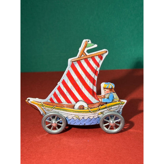 Hallmark "Sailing Sailing" 1988 Tin Metal Christmas Ornament Boat Sailboat