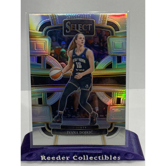 2024 Panini Select WNBA #28 Ivana Dojkic New York Liberty Silver Prizms