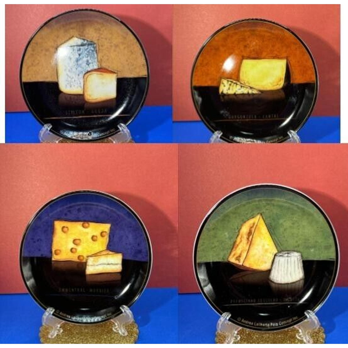 Andrea Laliberte / Pela Concepts Inc. Small Vintage Cheese Plates Set of 4