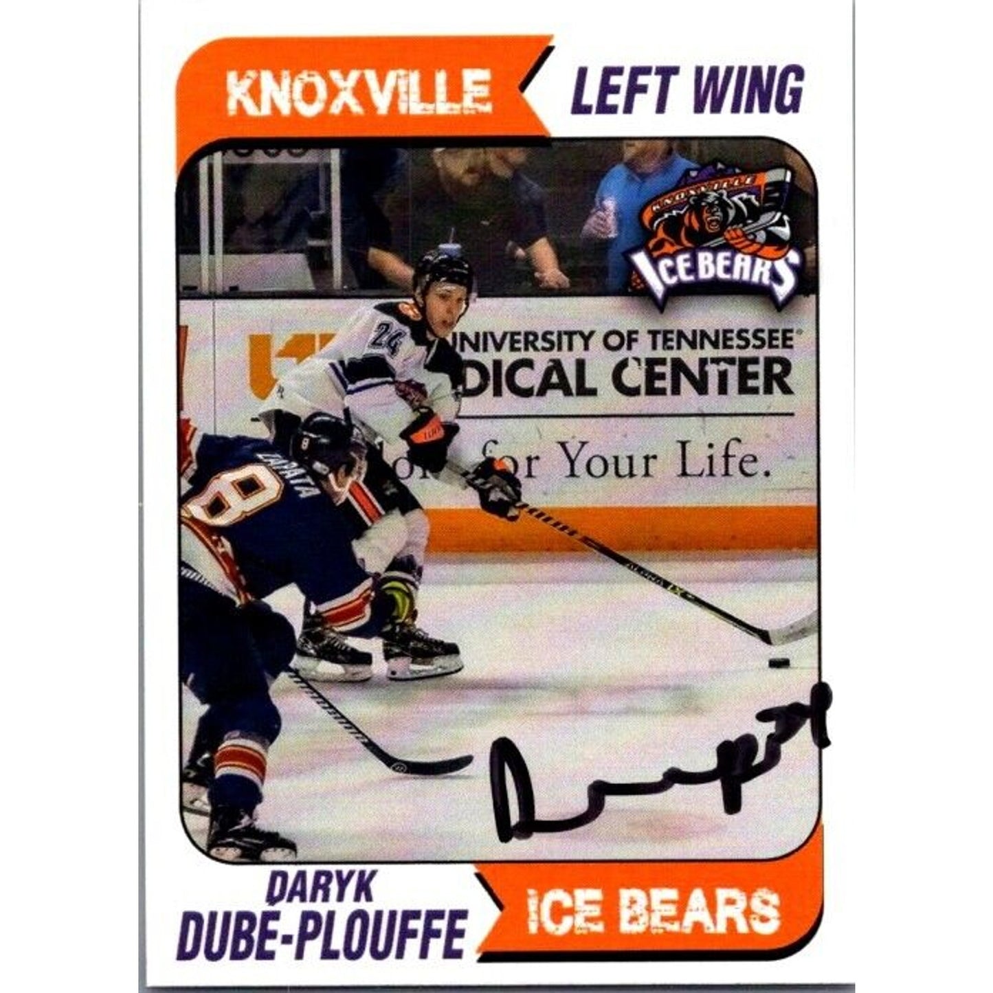 2024 Knoxville Ice Bears #24 Daryk Dube-Plouffe Left Wing Auto
