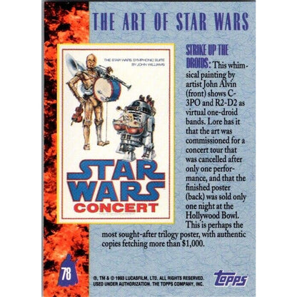 1993 Star Wars Galaxy #78 Star Wars Concert Art of Star Wars