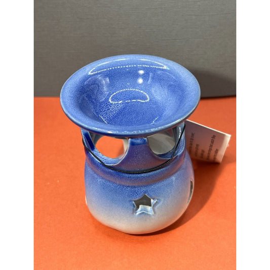 Blue and White Essential Oil Burner Aroma Fragrance Candle Diffuser