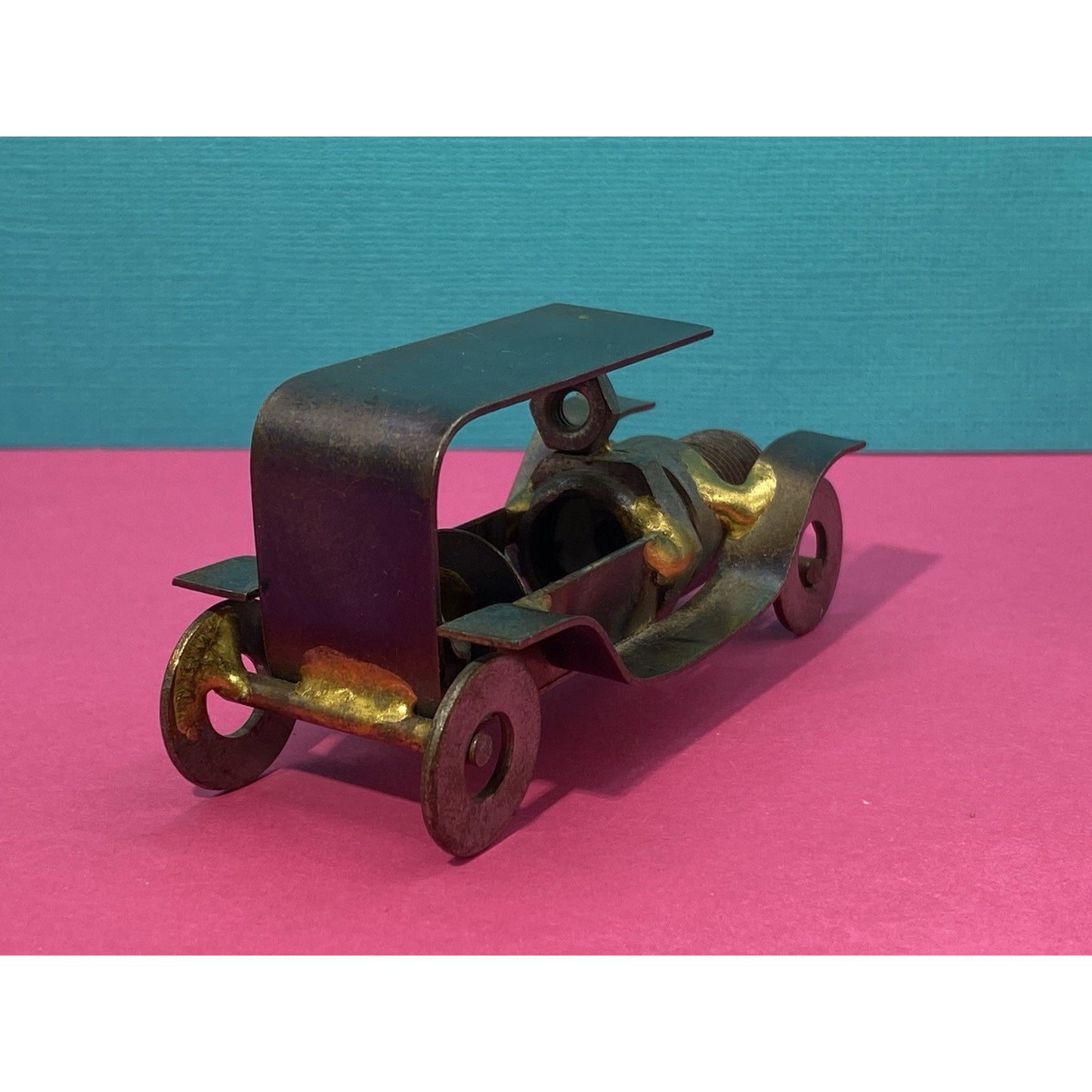 Vintage Spark Plug Automobile Metal Toy 4 Inch Car Collectible