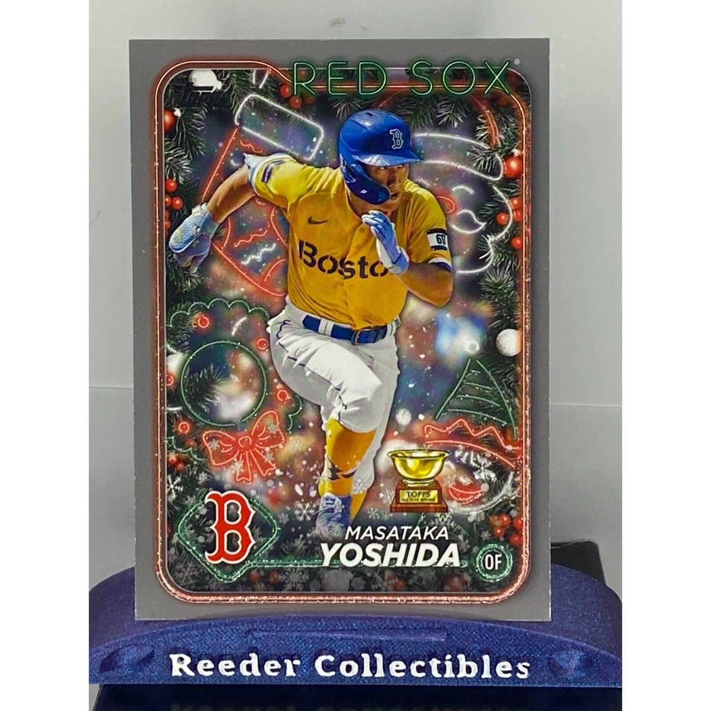 2024 Topps Holiday Masataka Yoshida #H5 Silver Glitter RC Cup Boston Red Sox