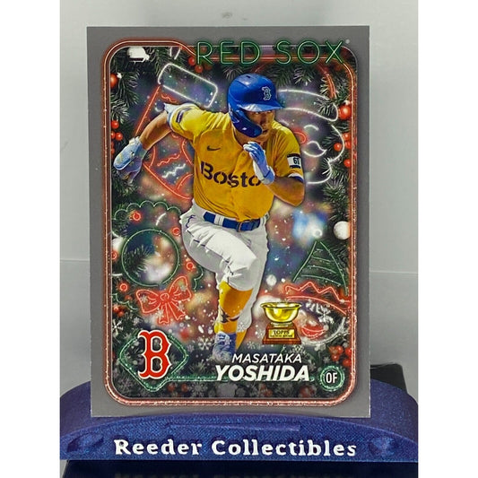 2024 Topps Holiday Masataka Yoshida #H5 Silver Glitter RC Cup Boston Red Sox