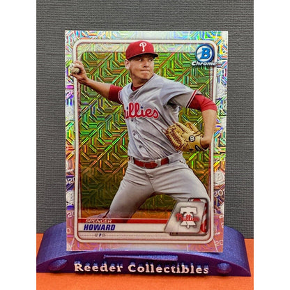 Spencer Howard 2020 Bowman Chrome Prospects #BCP-55 Phillies Mojo Refractor