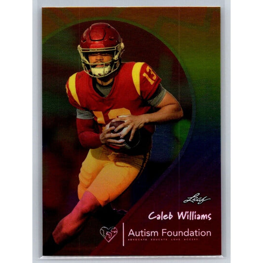 2023 Leaf Autism Foundation #4 Caleb Williams Chicago Bears USC