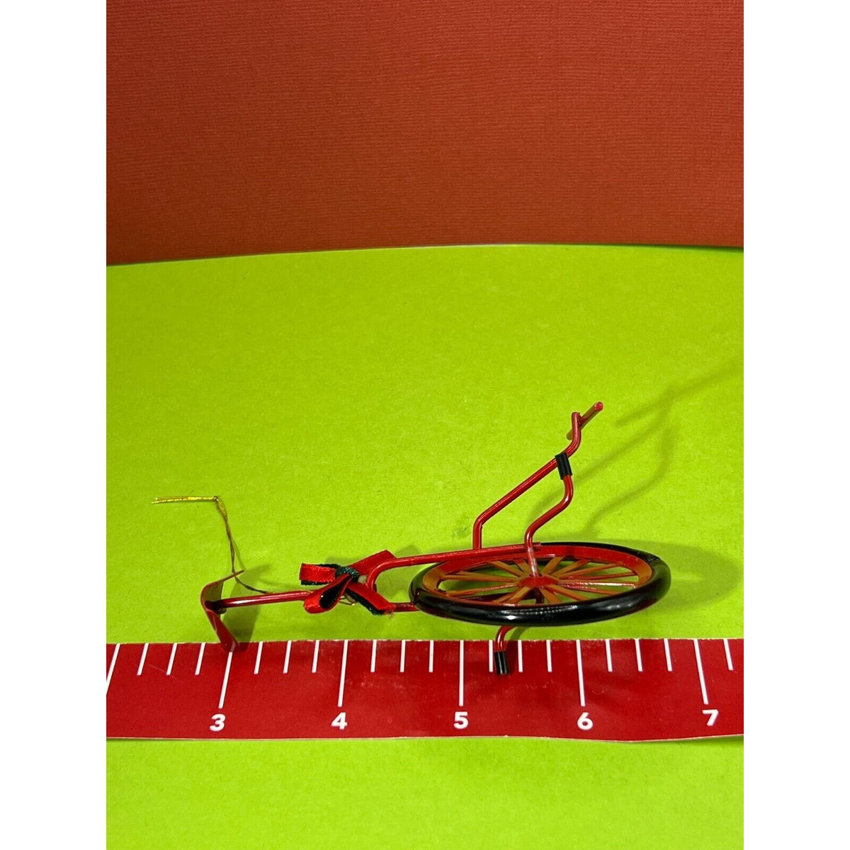 Unicycle Red with Kickstand Christmas Ornament