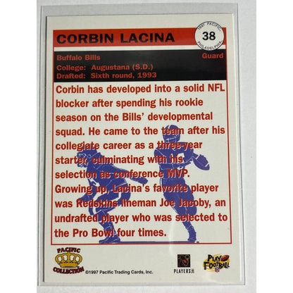 Corbin Lacina 1997 Pacific Collection Buffalo Bills