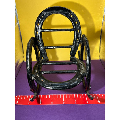 Horseshoe Rocking Chair Welded Painted Black
