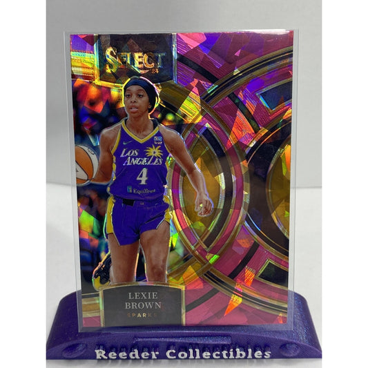 2024 Panini Select WNBA #200 Lexie Brown Los Angeles Sparks Pink Ice Prizms