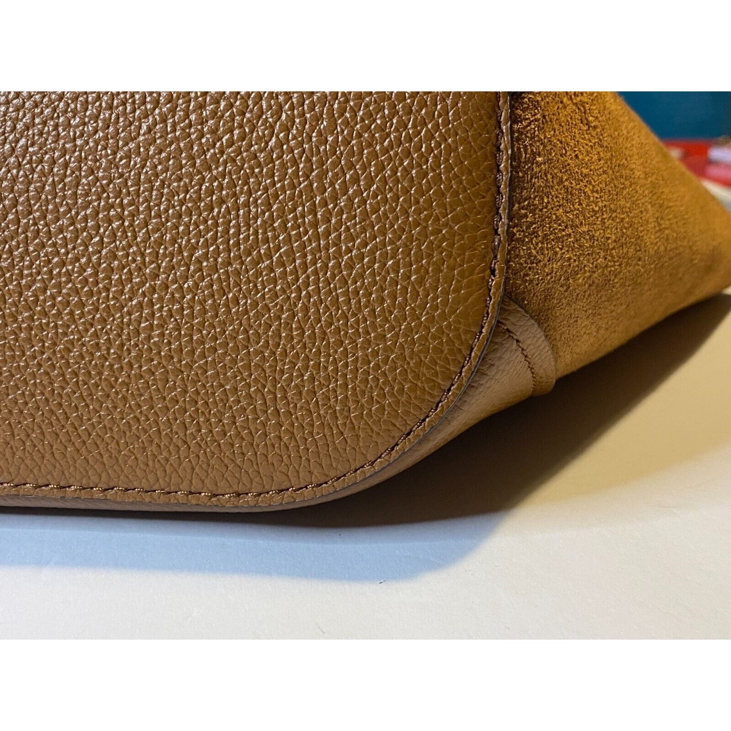 MICHAEL KORS PORTIA SMALL BUCKET TOTE LEATHER BAG NWOT