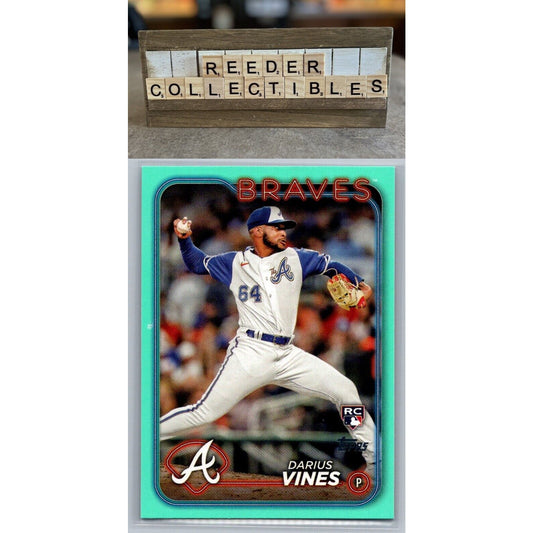 2024 Topps #493 Darius Vines Aqua Atlanta Braves