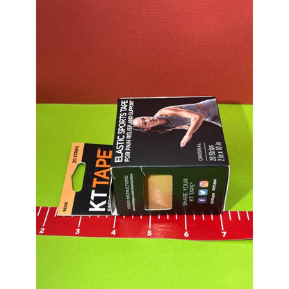 KT Tape Cotton Elastic Kinesiology Athletic Tape 20 Count 10” Precut Strips