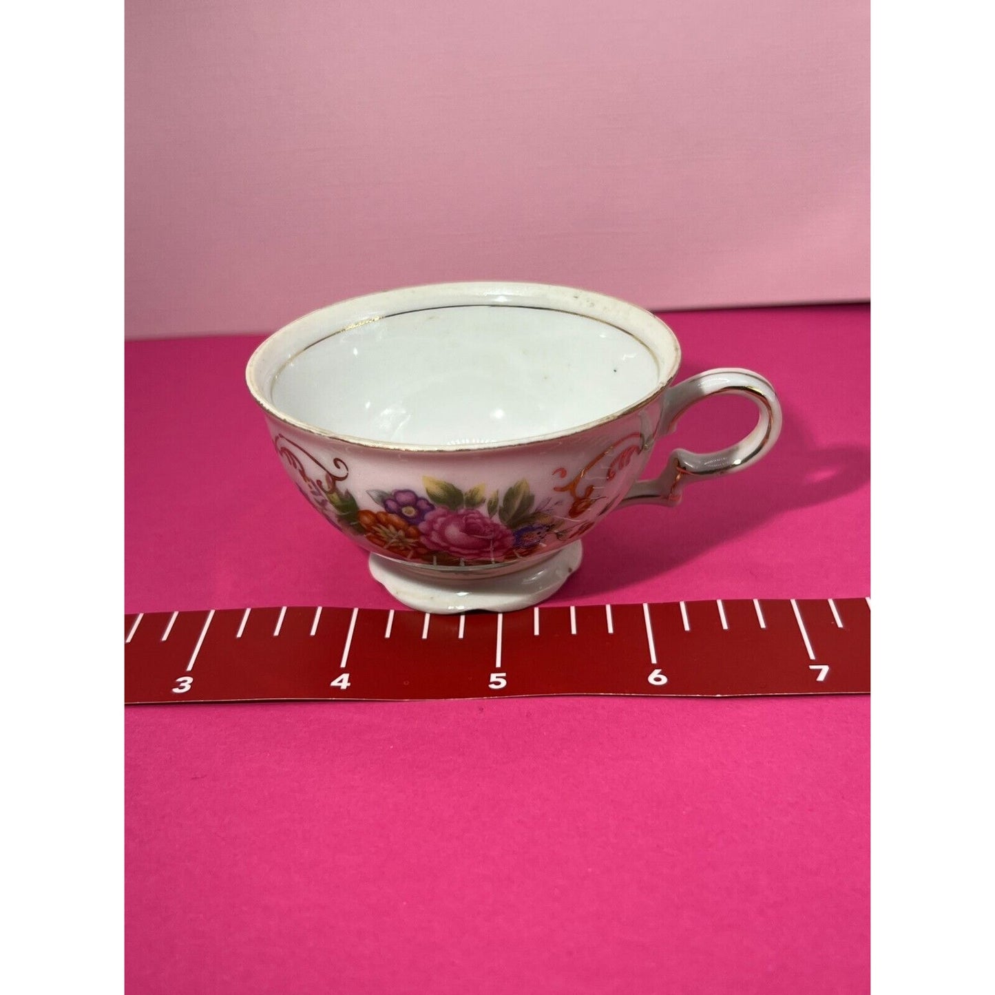 SGK China Floral Made in Occupied Japan 3" Tea / Coffee Cup Vintage