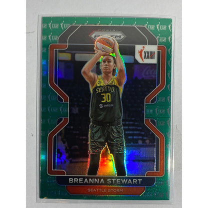 Breanna Stewart 2022 Panini Prizm WNBA 25th Anniversary Green Prizm #175