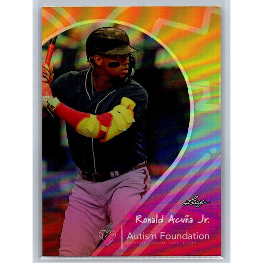 2023 Leaf Autism Foundation #14 Ronald Acuna Jr. Atlanta Braves