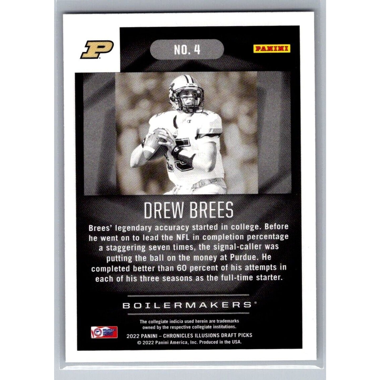 2022 Panini Chronicles Draft Picks #4 Drew Brees Illusions Pink