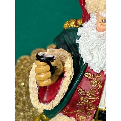 2004 Hallmark Keepsake Santa Ornament Bell 3" h (right handbell is missing)