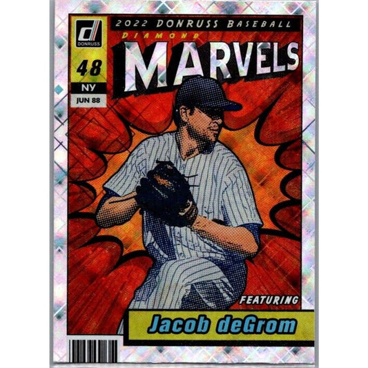 2022 Donruss #M-6 Jacob deGrom Marvels Rapture New York Mets