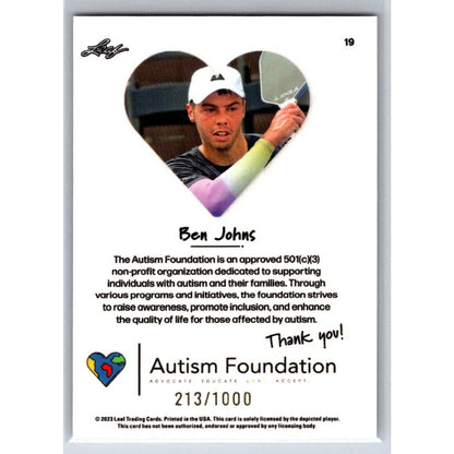 2023 Leaf Autism Foundation #19 Ben Johns Pickleball